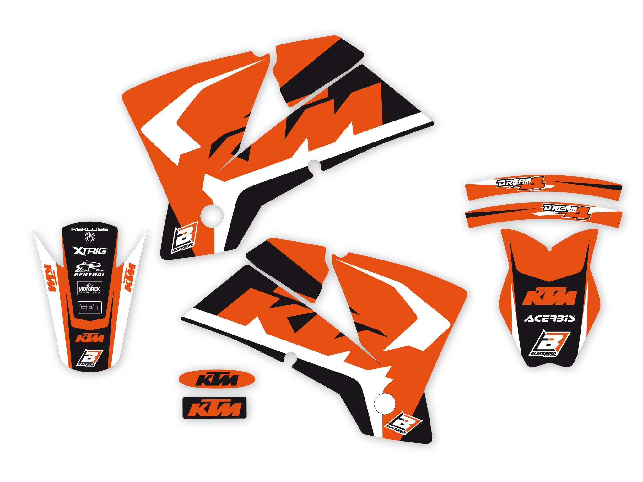Blackbird racing grafika készlet DR4 SX 01-04 Matrica 0