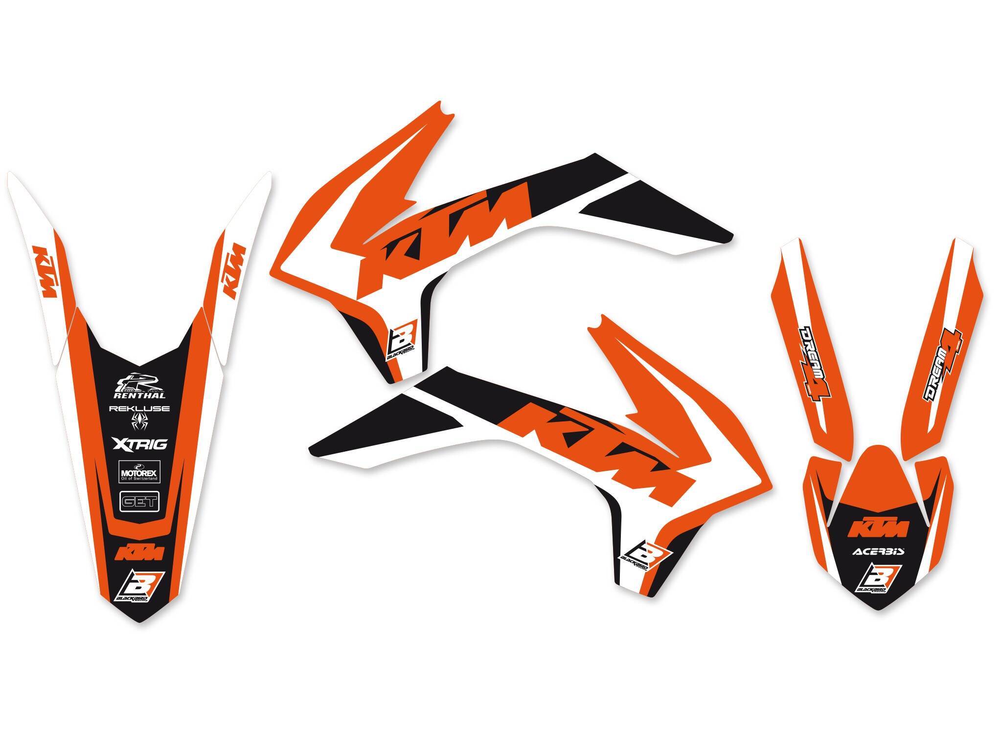 Blackbird racing grafika készlet DR4 SXF 13-15 Matrica 0