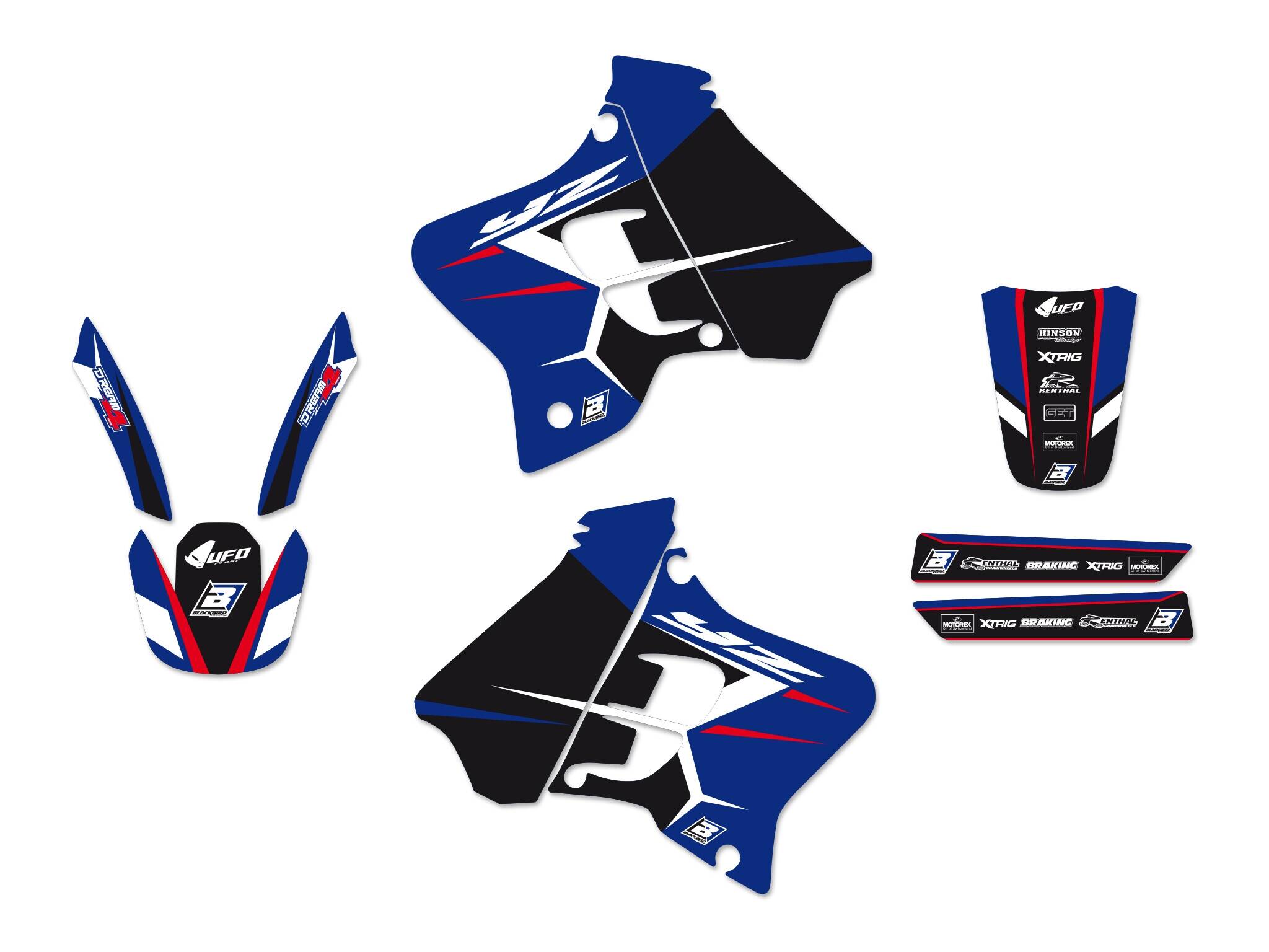 Blackbird racing grafika készlet DR4 YZ93-95 Matrica 0