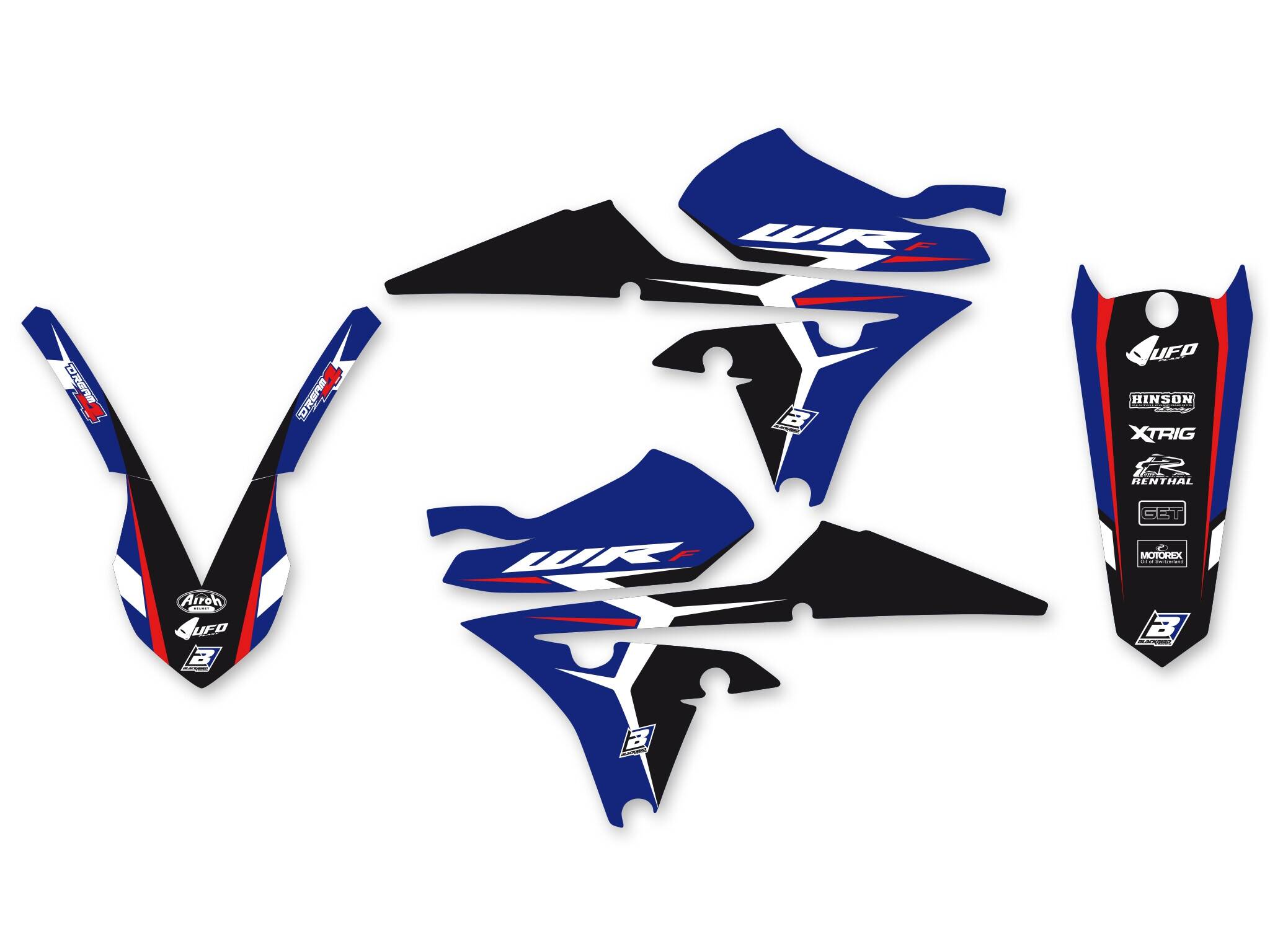 Blackbird racing grafika készlet DR4 WRF250 15-9 Matrica 0