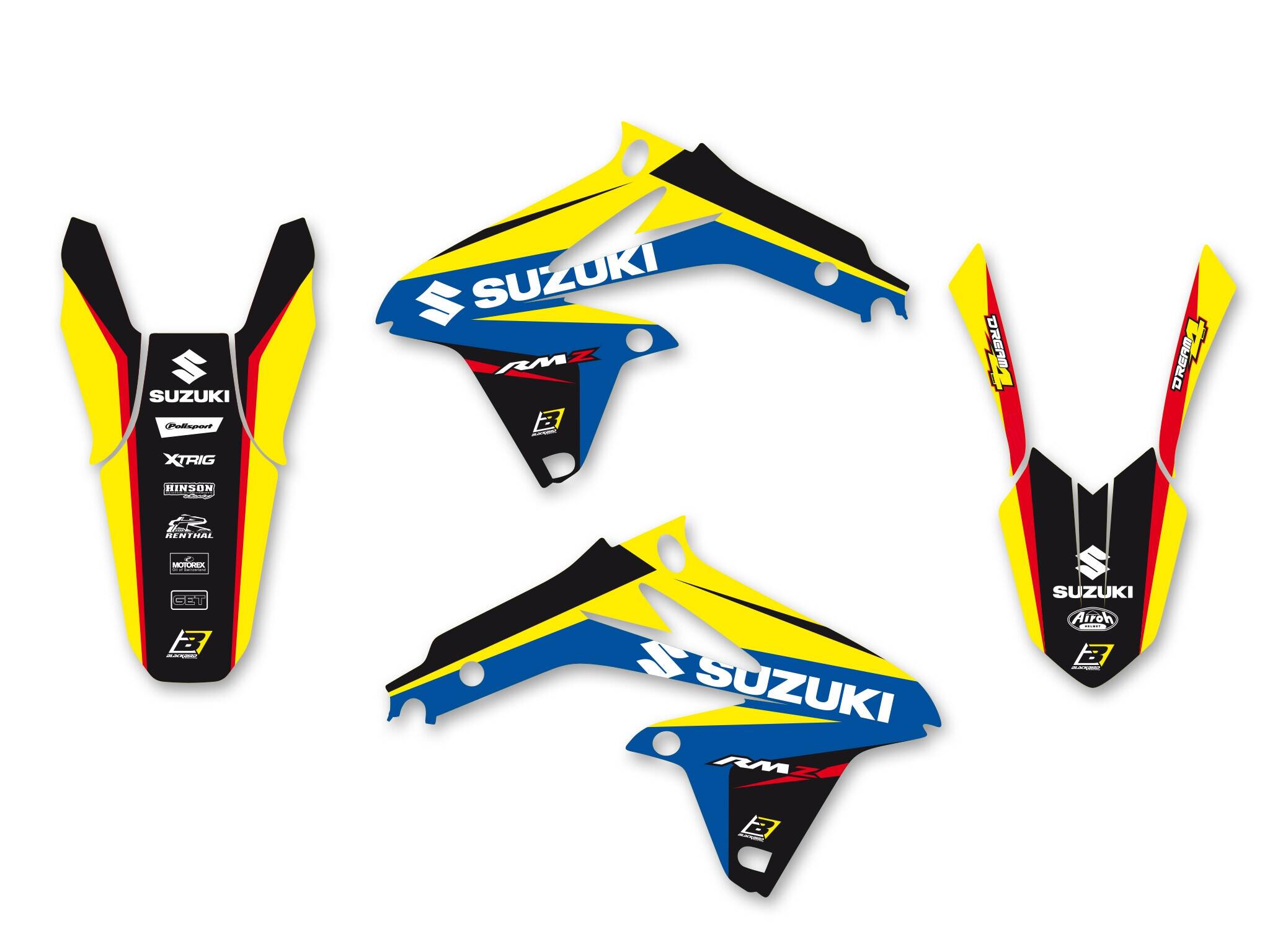 Blackbird racing grafika készlet DR4 RMZ450 08-17 Matrica 0