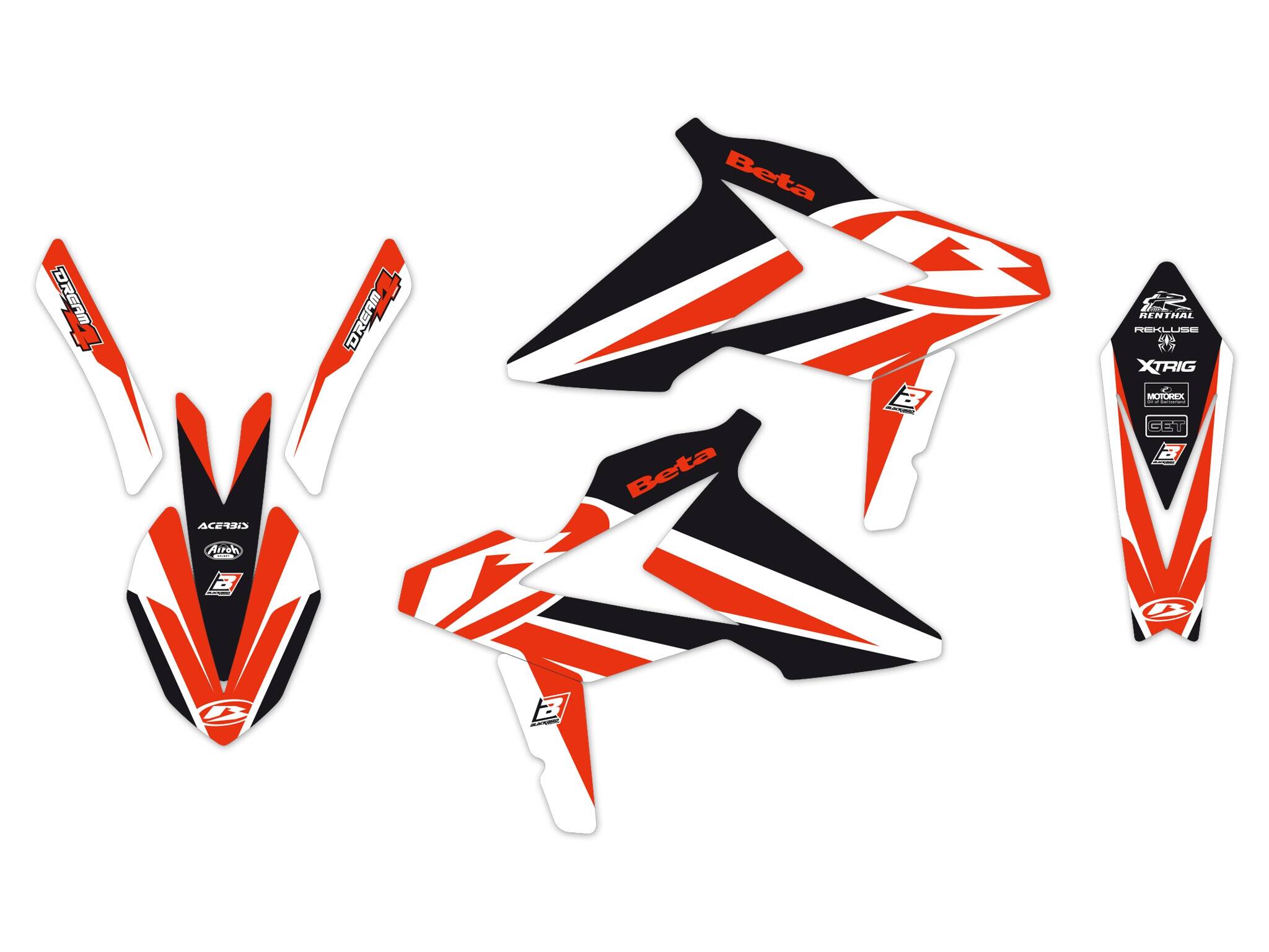Blackbird racing grafika készlet WITH ülés takaró RR 18-19 Matrica 0