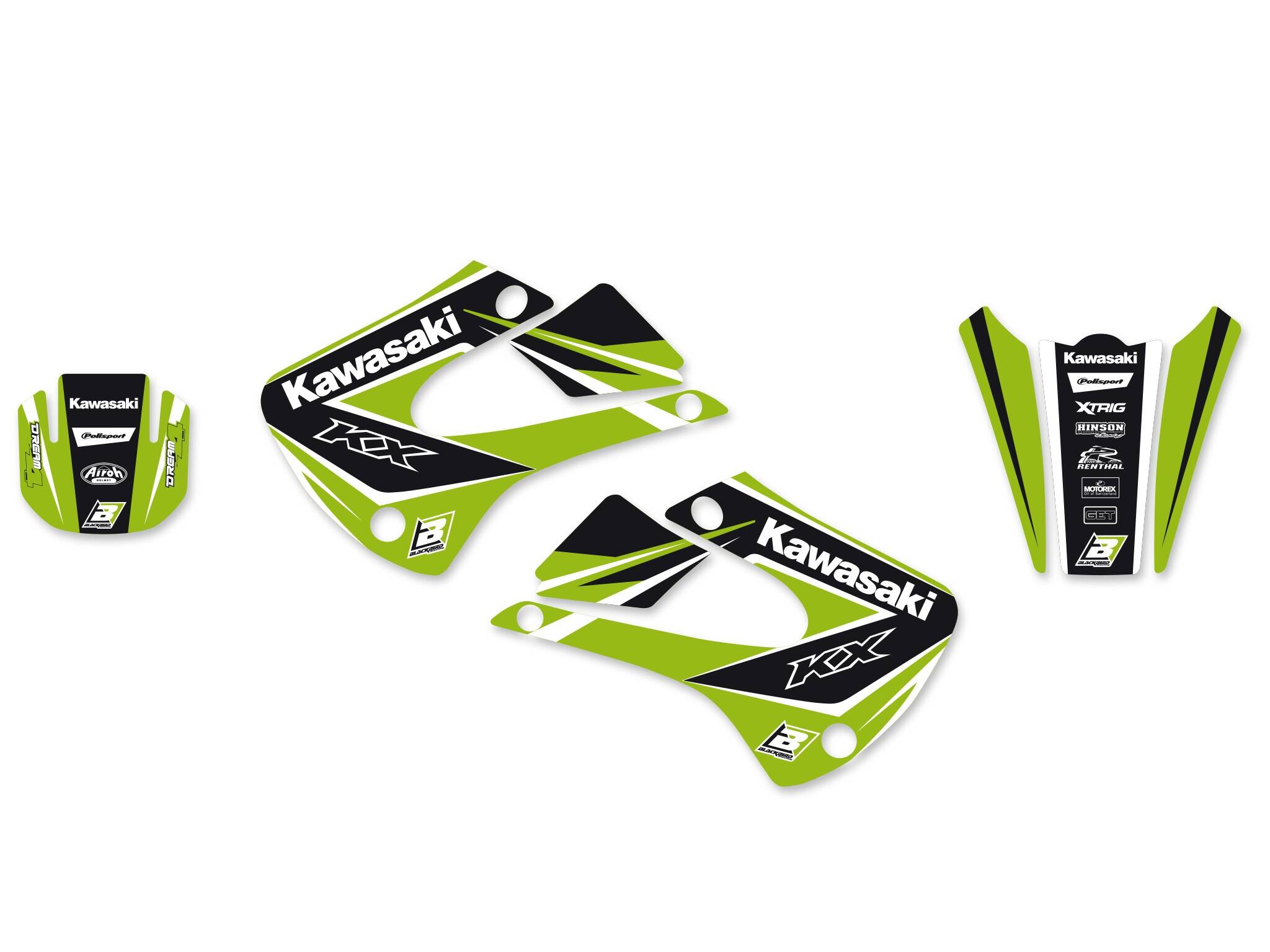 Blackbird racing grafika készlet WITH ülés takaró KX85 01-13 Matrica 0