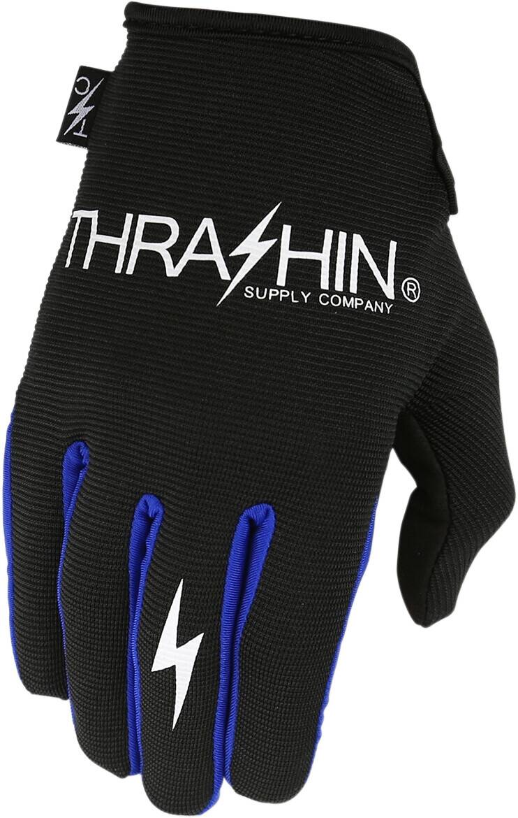 Thrashin supply co. kesztyû fekete BLK/BLU XL Motoros kesztyű - utcai motorozáshoz 0