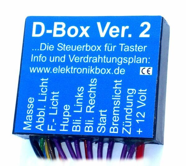 Axel joost elektronik EBOX V.D elektronikus doboz modul, D verzió Csatlakozó, vezeték, kapcsoló H&A 0