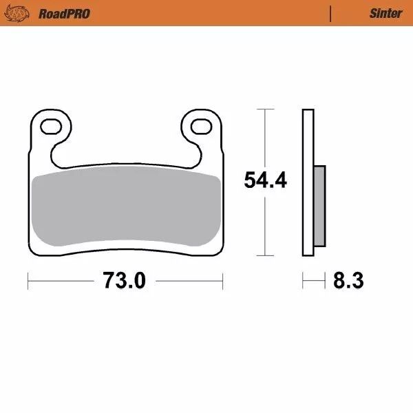Moto-master 413501 RoadPRO Sinder fékbetét elöl Fékbetét 0