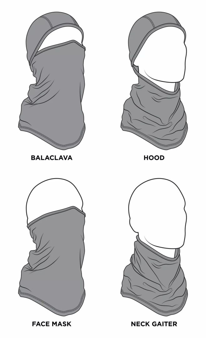Zan headgear WB4L414 Sportflex® kabrió Balaclava Motoros maszk, arcvédő, sapka és sál 2