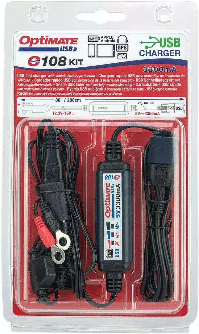 Tecmate O108KIT SAE az USB tápkábelhez Akkumulátor töltő 1