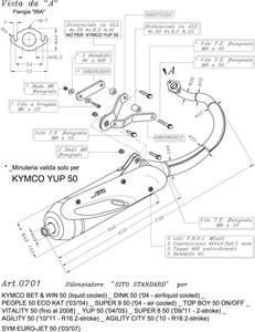 Sito kipufogó SITO KYMCO Teljes kipufogórendszer