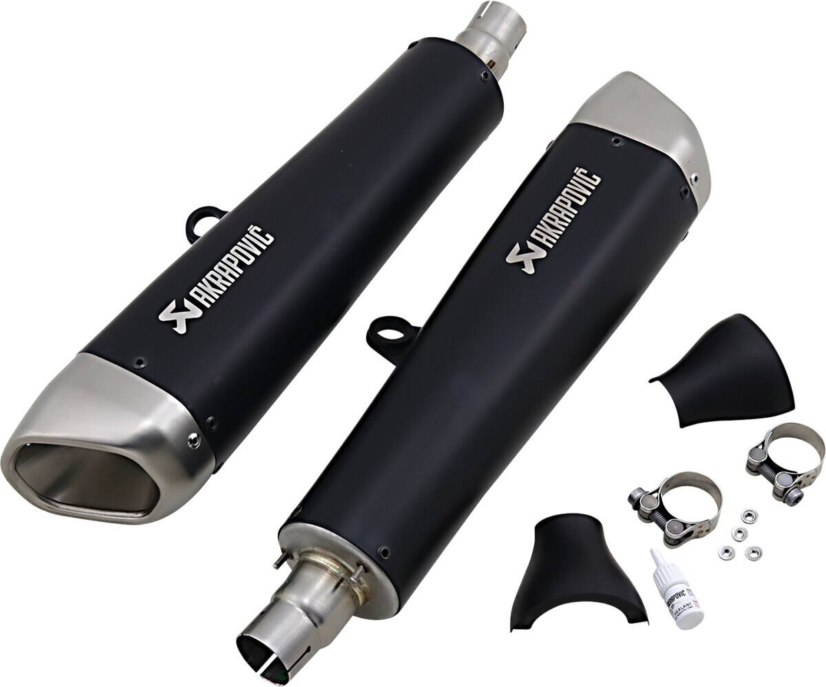 AKRAPOVIC kipufogódobok TI fekete SPD Twin Kipufogó dob - Slip On 0