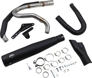 S&S CYCLE 2-1 kipufogó - fekete - M8 Softail Teljes kipufogórendszer
