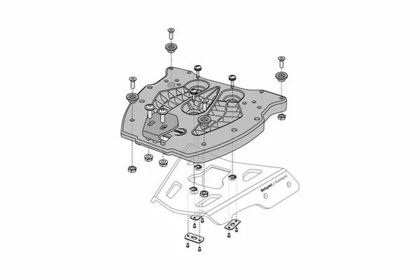 Sw-motech GPT.00.152.400 Adapterlemez ALU-RACK-hez Csomagtartó állvány motorkerékpárra 0