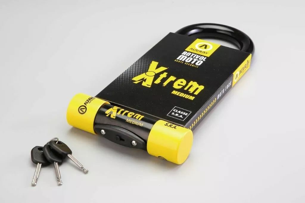 Auvray W1085250StaUV U-LOCK XTREM MEDIMI Motorkerékpár lezáró lánc, lakat, zár, tárcsafékzár, riasztó 1