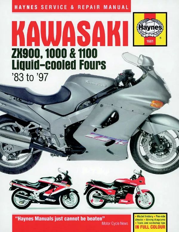 Haynes 1681 motorkerékpár -javítási kézikönyv Motorkerékpár szerelési kézikönyv 0