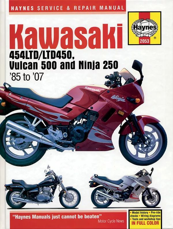 Haynes 2053 motorkerékpár -javítási kézikönyv Motorkerékpár szerelési kézikönyv 0