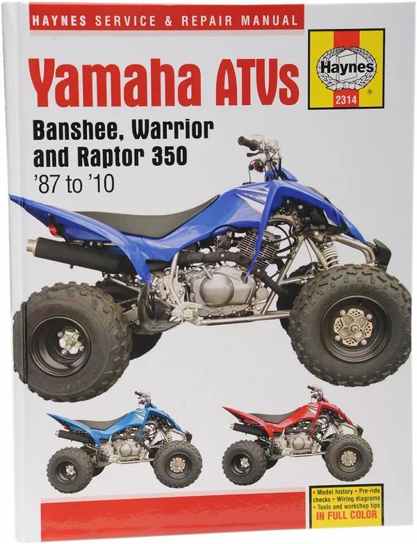 Haynes 2314 ATV szolgáltatás & amp; Javítási kézikönyv Motorkerékpár szerelési kézikönyv 0