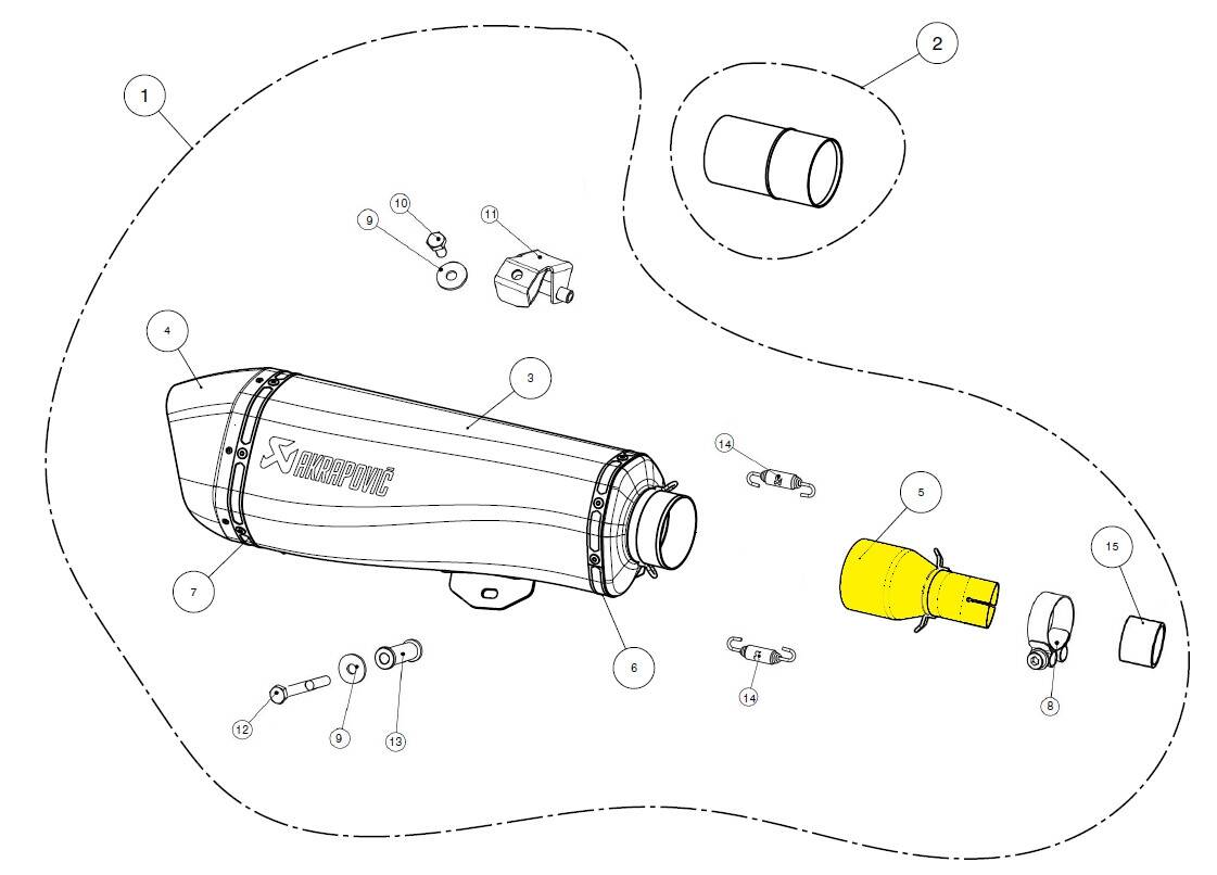AKRAPOVIC kapcsolat csõ rozsdamentes acél Motor kipufogó alkatrész 0