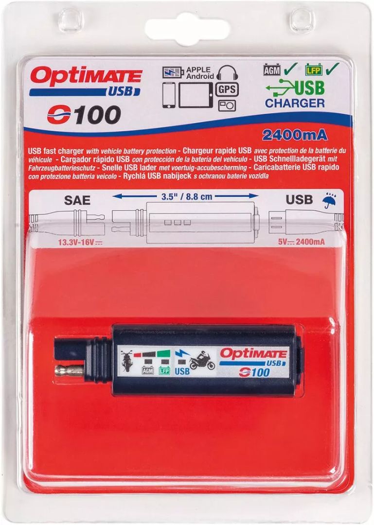 Tecmate O100V3 Optimate ™ egyetlen USB -töltő Akkumulátor töltő 3