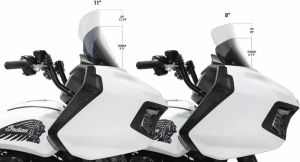 Klock werks KW05-01-0580-DS Flare™ indiai szélvédő Szélvédő, plexi, fejidom 1