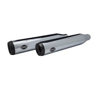 S&S CYCLE Grand National EC euro 4 Slip-On kipufogódobok Chrome/Black Kipufogó dob - Slip On