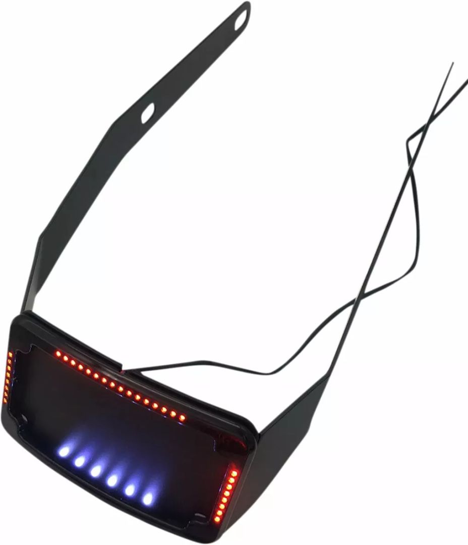 Cycle visions CV4657B ívelt rendszámtábla keret és rögzítés rendszámtábla-világítással Rendszámtartó 0
