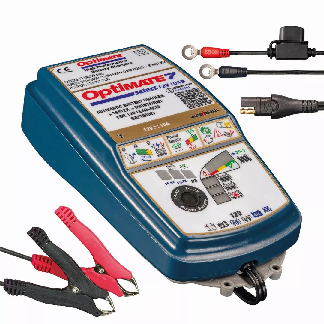 Tecmate TM250 V3 Optimate 7 Select Akkumulátor töltő 2