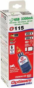 Tecmate O115V2 Optimate ™ kettős USB inline töltő Akkumulátor töltő 3