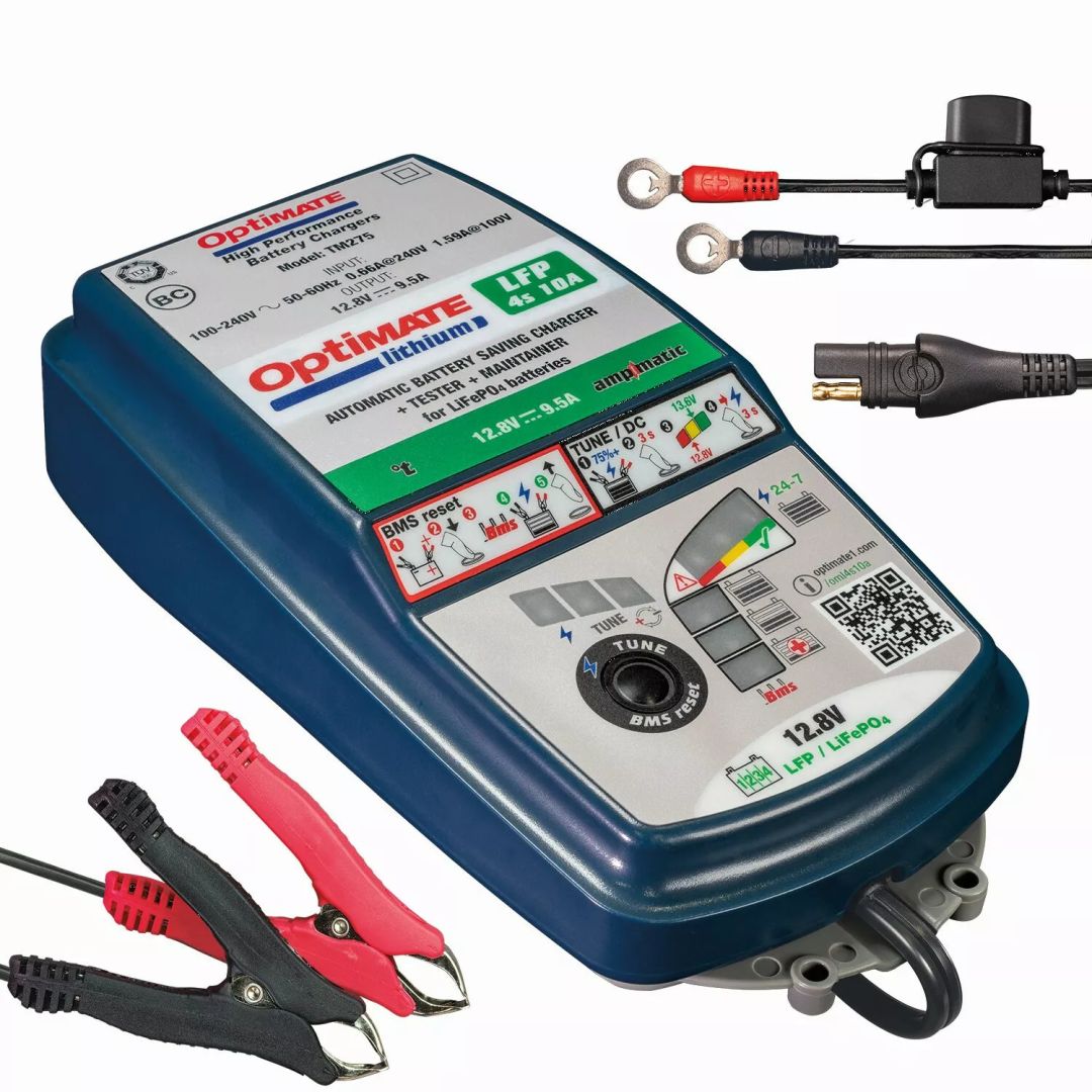 Tecmate TM274V2 Optimate ™ Lithium LFP 4S 10A akkumulátortöltő Akkumulátor töltő 2