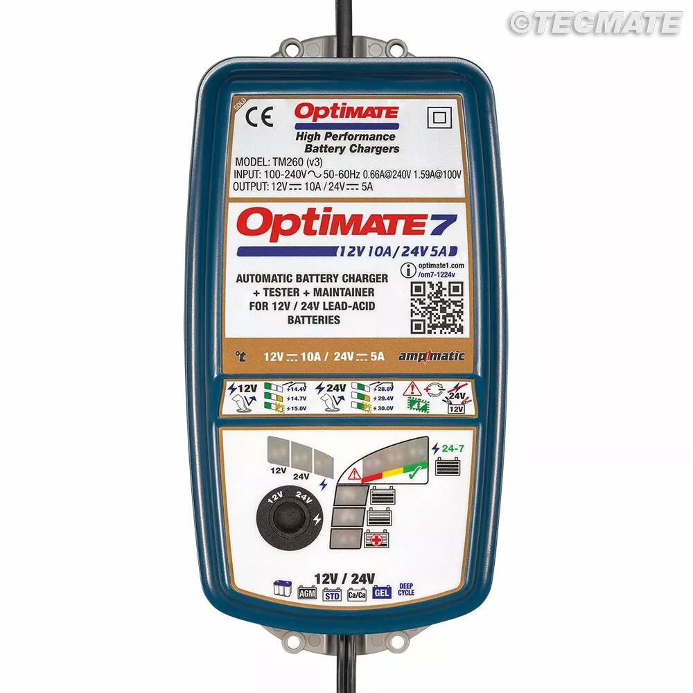 Tecmate TM260V3 optimatus 7 12V/24V Akkumulátor töltő 0