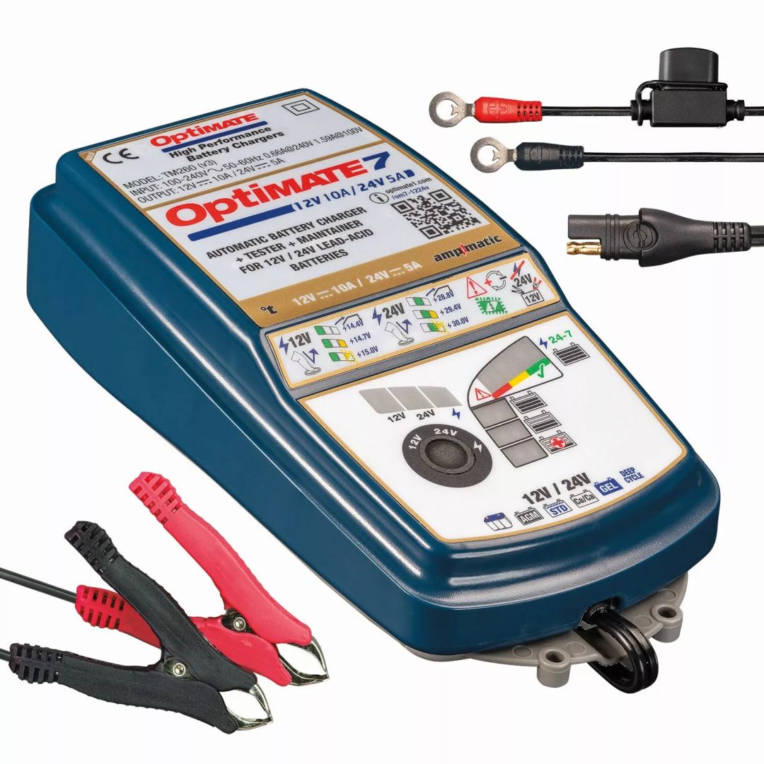 Tecmate TM260V3 optimatus 7 12V/24V Akkumulátor töltő 2