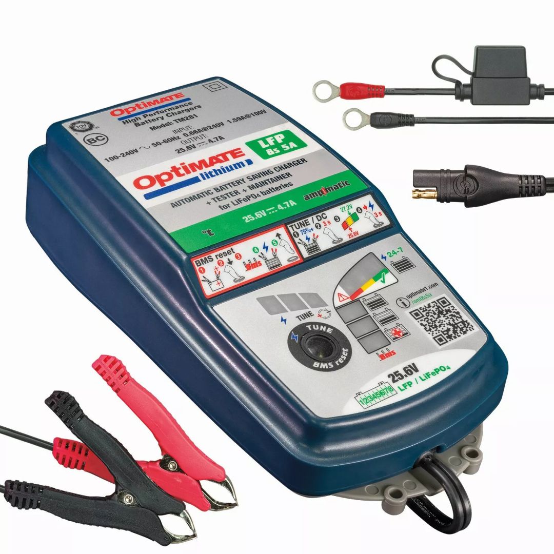 Tecmate TM280 optimatus lítium LFP 8S 5A Akkumulátor töltő 1