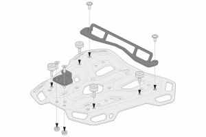 Sw-motech GPT.00.152.35700/B adapterkészlet kalandállványokhoz Csomagtartó állvány motorkerékpárra 1