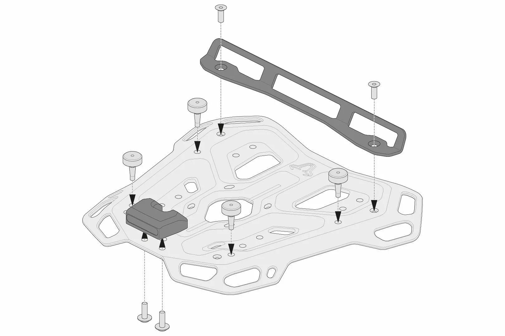 Sw-motech GPT.00.152.35800/B adapterkészlet kalandállványokhoz Csomagtartó állvány motorkerékpárra 1
