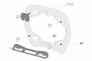Sw-motech KFT.00.152.35800 Adapter PRO oldalsó hordozóhoz Csomagtartó állvány motorkerékpárra 1