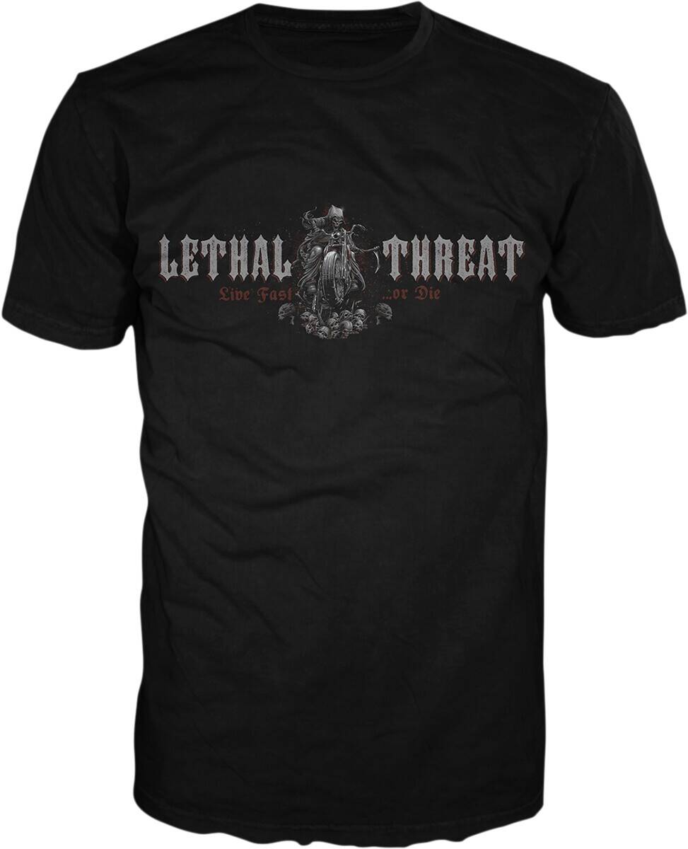 Lethal threat póló LIVEFASTREAPER fekete 4X Motoros póló, trikó 0