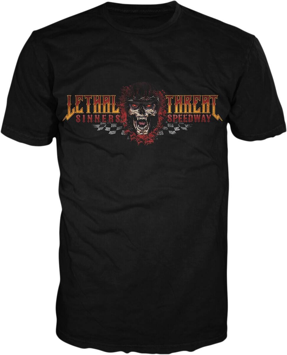 Lethal threat póló SINNER speedway fekete 2X Motoros póló, trikó 0