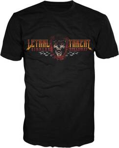 Lethal threat póló SINNER speedway fekete 2X Motoros póló, trikó