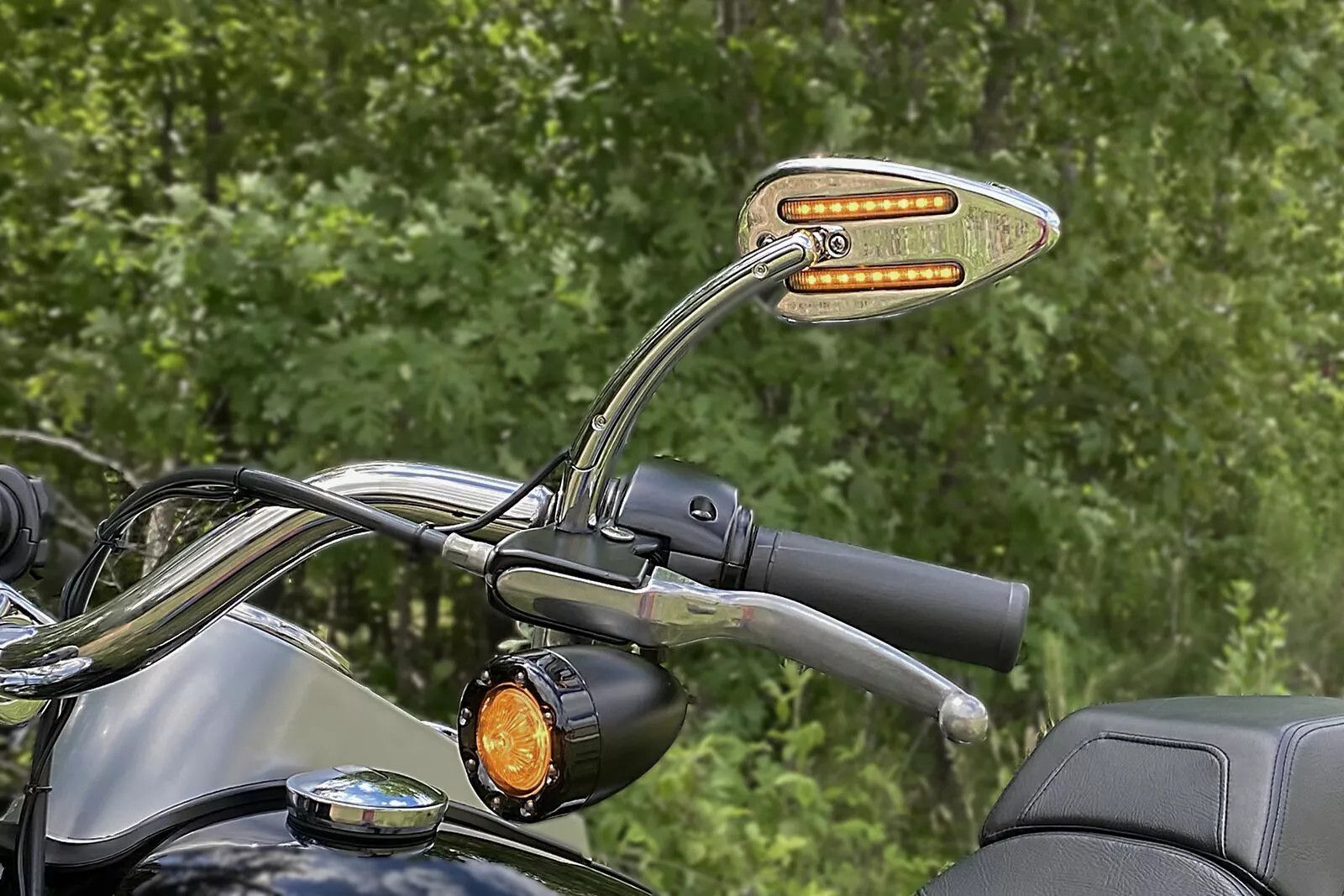 Custom dynamics CD-MIRROR-C dinamikus borostyánsárga/fehér LED-es tükör Visszapillantó tükör 11