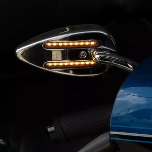 Custom dynamics CD-MIRROR-C dinamikus borostyánsárga/fehér LED-es tükör Visszapillantó tükör 9