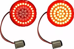 Custom dynamics GEN-4-RR-1157 Genesis® 4 piros gyűrűs LED irányjelző betétek Irányjelző, index