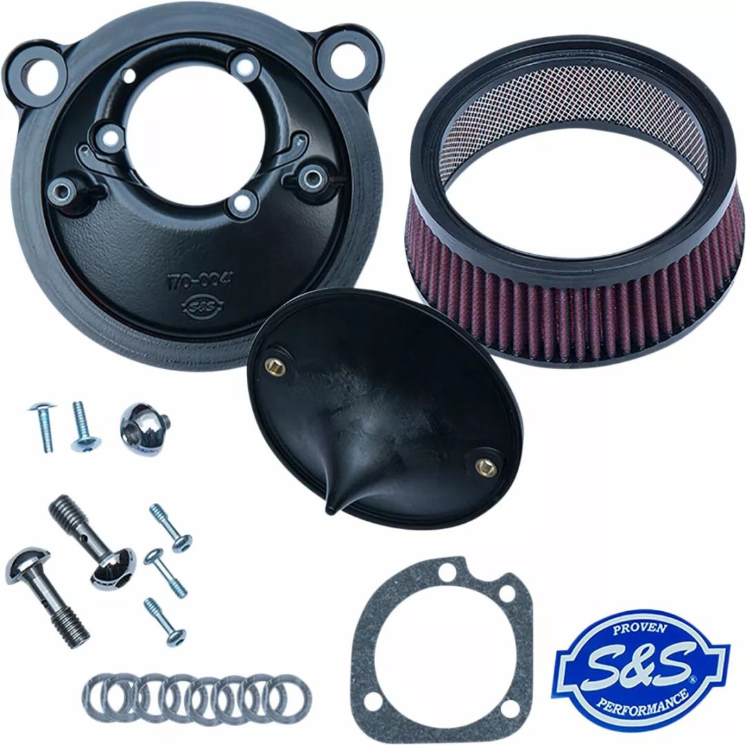S&S CYCLE 170-0302E Super Stock™ Stealth légtisztító készlet Levegőszűrő alkatrészek, légszűrők 0