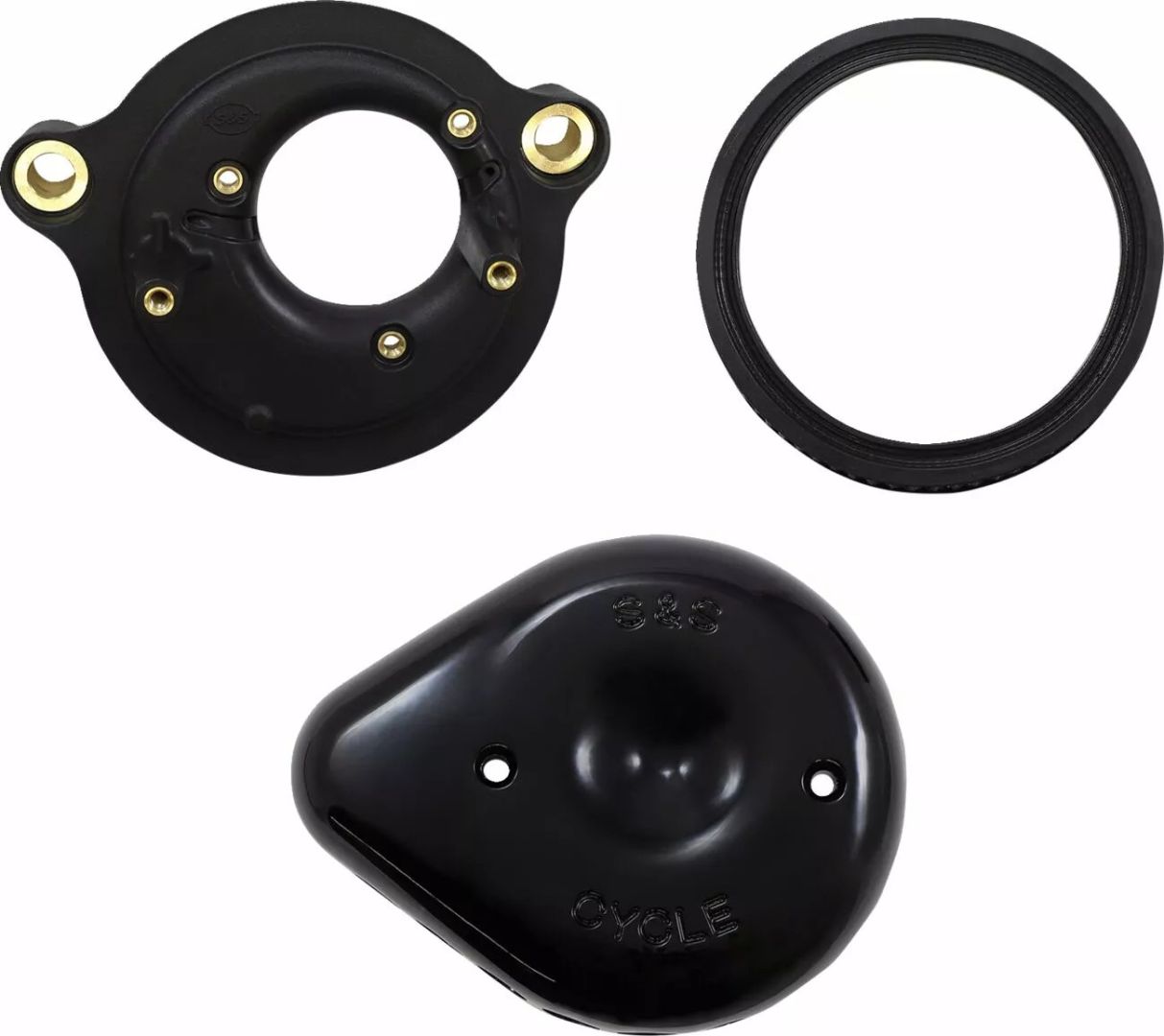 S&S CYCLE 170-0436C Mini Teardrop Stealth légtisztító készlet Levegőszűrő alkatrészek, légszűrők 1