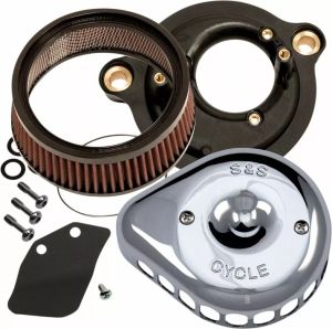S&S CYCLE 170-0435C Mini Teardrop Stealth légtisztító készlet Levegőszűrő alkatrészek, légszűrők
