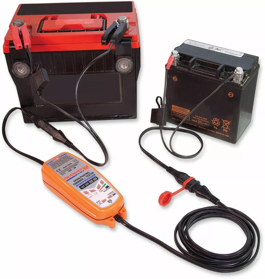 Tecmate TM500 Optimate ™ DC-DUO 12 V-12,8 V 2A akkumulátortöltő Akkumulátor töltő 4