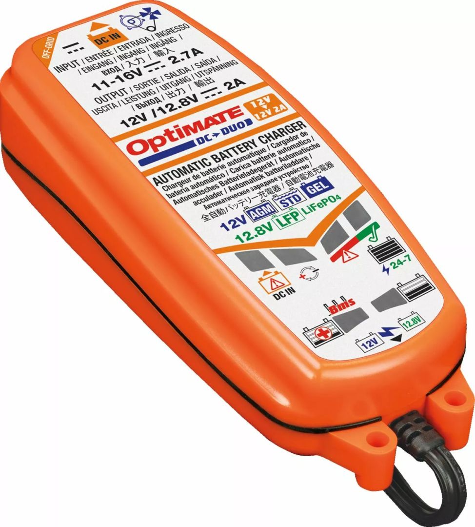 Tecmate TM500 Optimate ™ DC-DUO 12 V-12,8 V 2A akkumulátortöltő Akkumulátor töltő 7