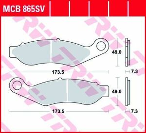Trw MCB865SV SV sorozat Sindered fékbetétek Fékbetét