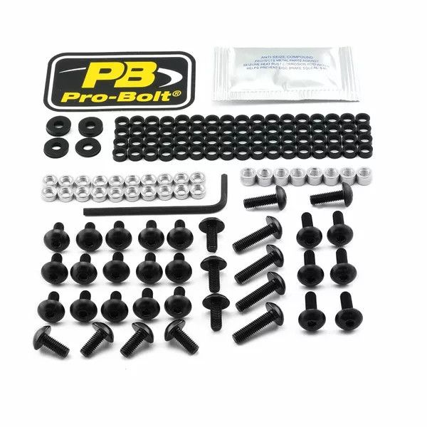 Pro bolt FBM730BK alumínium fairs csavarkészlet a BMW -hez Szélvédő és karosszéria rögzítő alkatrész 0