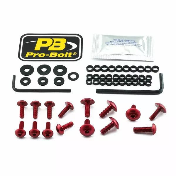 Pro bolt FDU720R Alumínium Fairing Bolt készlet a Ducati számára Szélvédő és karosszéria rögzítő alkatrész 0