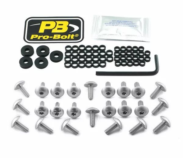 Pro bolt FKA175S Alumínium Fairing Bolt készlet Kawasaki számára Szélvédő és karosszéria rögzítő alkatrész 0