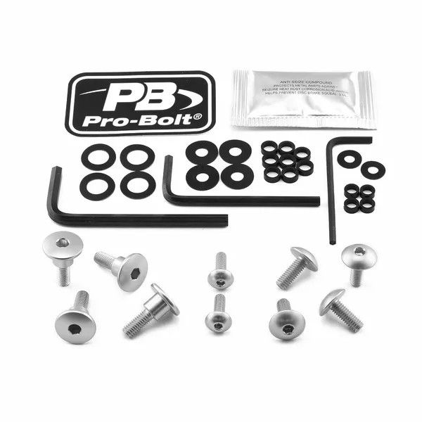 Pro bolt FKA237S Alumínium Fairing Bolt készlet Kawasaki számára Szélvédő és karosszéria rögzítő alkatrész 0